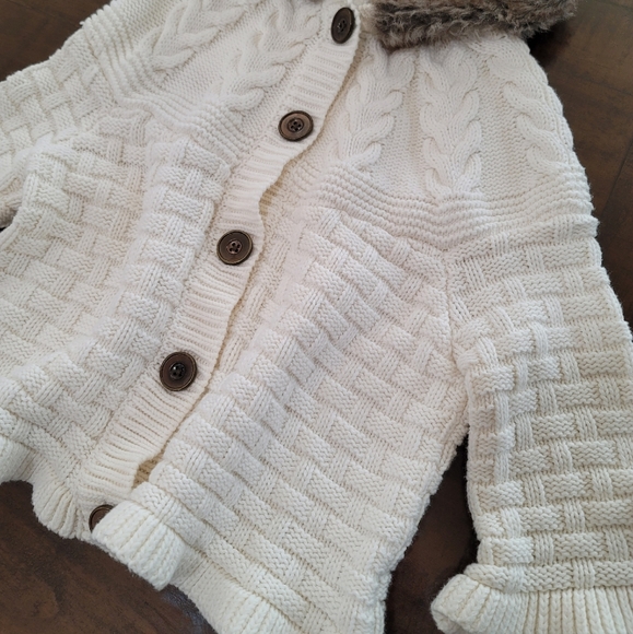Cynthia Rawling Hooded Knit Sweater Cardigan Toddler Size 5T - Picture 2 of 9